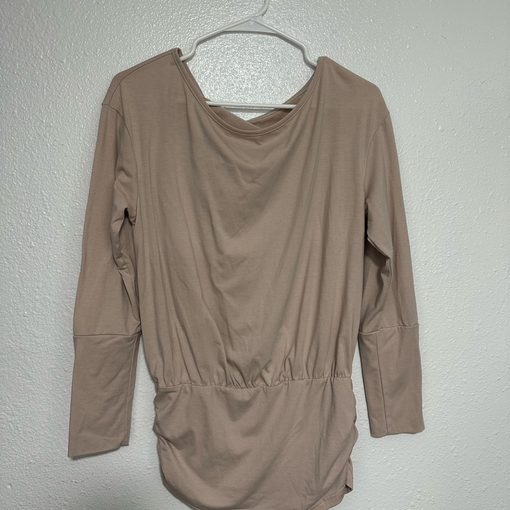 SHEIN Women's Long Sleeve Top in Tan